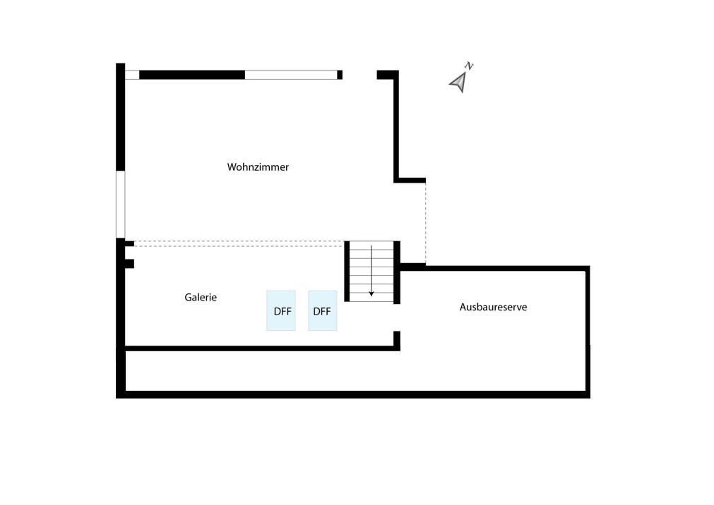 Galerie mit Ausbaureserve